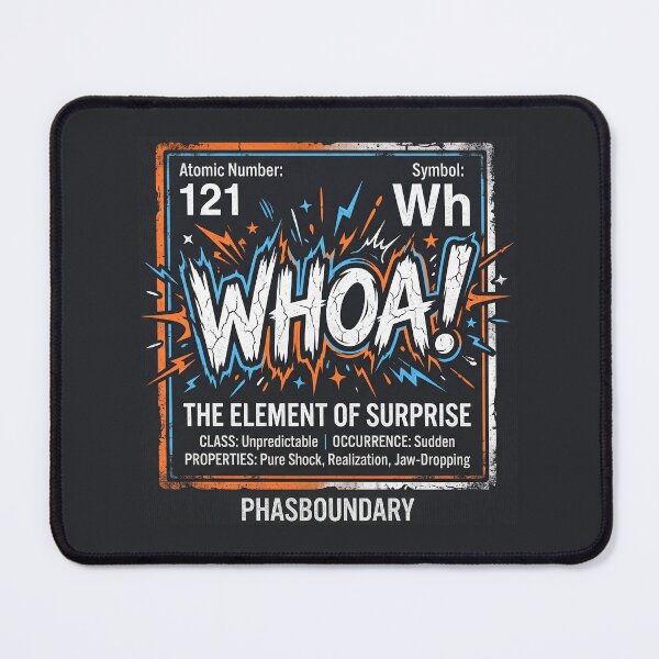 Item preview, Whoa Element Of Surprise Periodic Table Funny Chemistry Joke Science Graphic designed and sold by Phaseboundary.