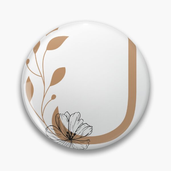Item preview, Floral Monogram Letter u  Sticker | Elegant Botanical Initial u designed and sold by Mia-sanocean.