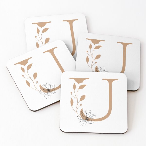 Item preview, Floral Monogram Letter u  Sticker | Elegant Botanical Initial u designed and sold by Mia-sanocean.