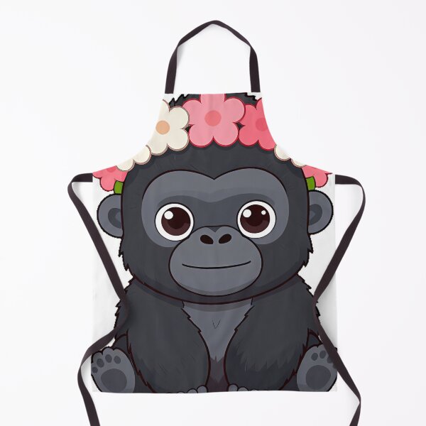 Item preview, Gentle Gorilla with Flower Crown designed and sold by pumsquare.