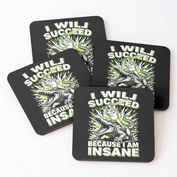 Item preview, I Will Succeed Because I Am Insane Frog Knight designed and sold by Redgiant87x.