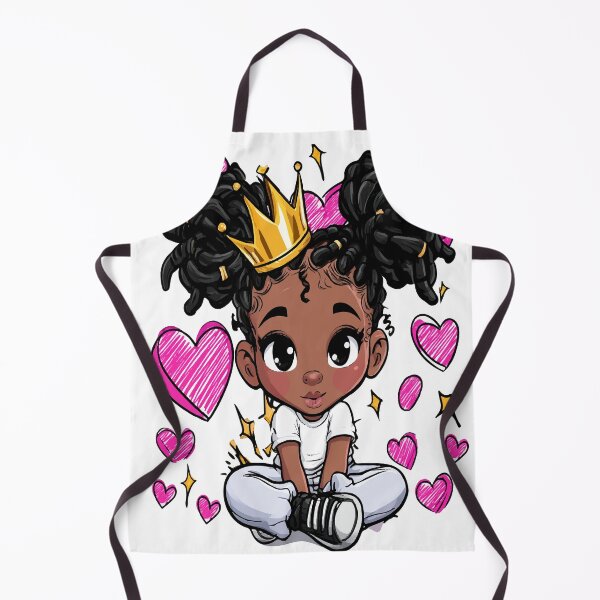 Item preview, Beautiful Black Princess Crown, Stars, and Hearts Print Pattern designed and sold by RichardRags.