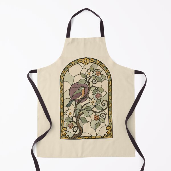 Item preview, Art Nouveau Stained Glass Bird — Vintage Botanical Christmas Art designed and sold by Planthem.