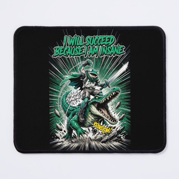 Item preview, I Will Succeed Because I Am Insane Medieval Frog designed and sold by Redgiant87x.