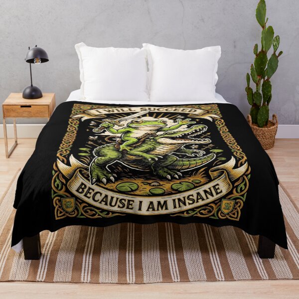 Item preview, I Will Succeed Because I Am Insane Frog Knight designed and sold by Redgiant87x.