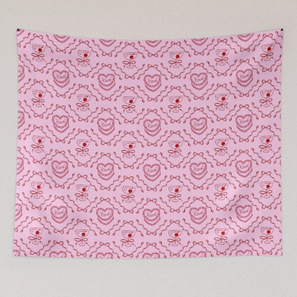 Item preview, Coquette Cherry Bow Seamless Pattern Pink designed and sold by jianina-alondra.