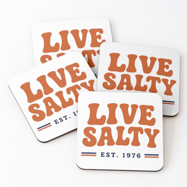 Item preview, Live Salty Est 1976 Retro Surf Typography designed and sold by MWSailingClub.