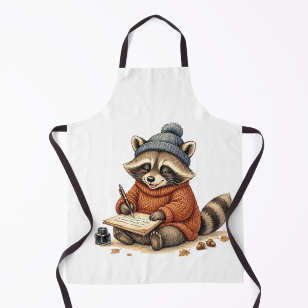 Item preview, Cozy Woodland Raccoon Writing Letters | Cute Autumn Animal Illustration designed and sold by vigzhifushions.