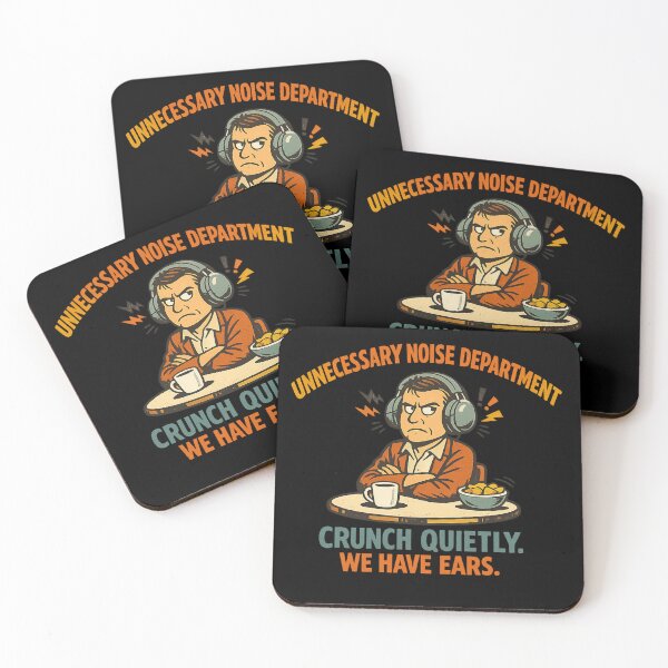 Item preview, Unnecessary Noise Department – Funny Chewing & Crunching Humor designed and sold by Concrete Coffee Studio.