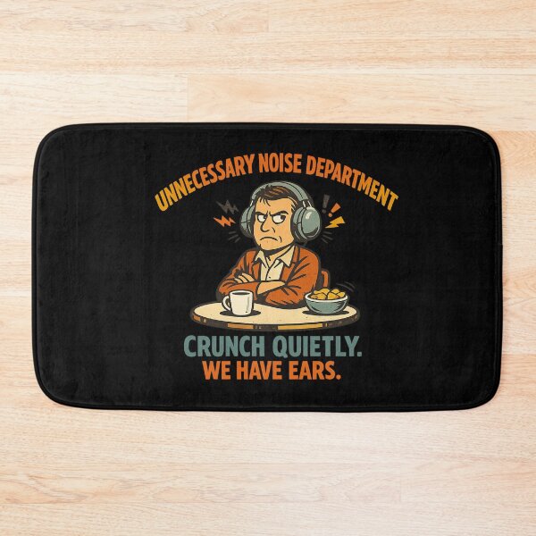 Item preview, Unnecessary Noise Department – Funny Chewing & Crunching Humor designed and sold by Concrete Coffee Studio.