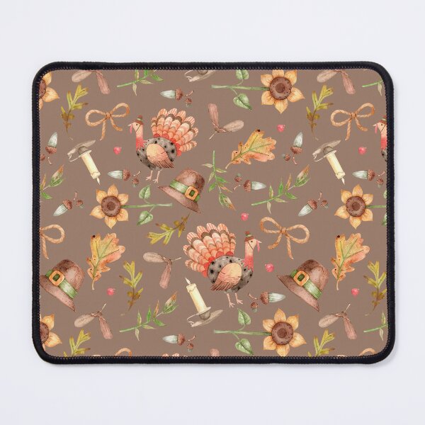 Item preview, Thanksgiving Pattern with Turkey, Pilgrim Hat & Autumn Elements designed and sold by White Rabbit Design .