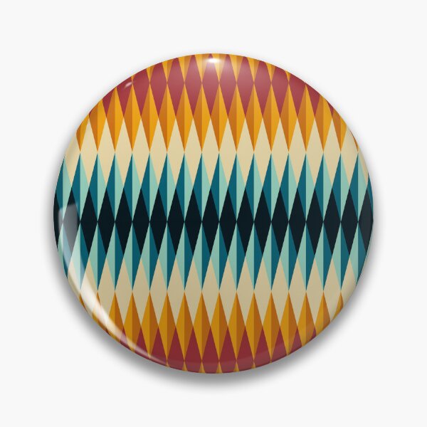 Item preview, Retro Mid-Century Diamond Geometric Pattern Art designed and sold by Zaya_art.