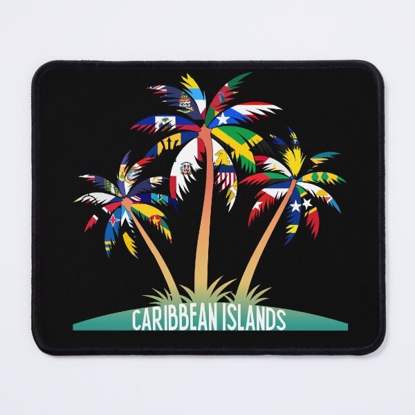 Item preview, Caribbean Sea Flags Palm Trees, Tropical Caribbean Heritage designed and sold by Flag Outfit.