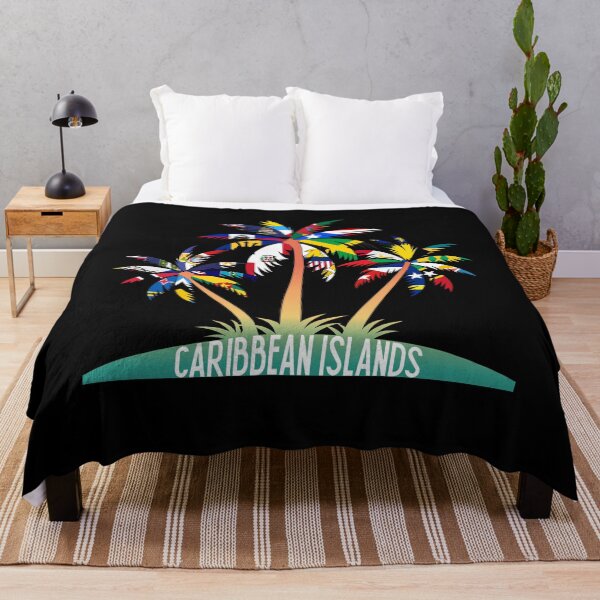 Item preview, Caribbean Sea Flags Palm Trees, Tropical Caribbean Heritage designed and sold by Flag Outfit.