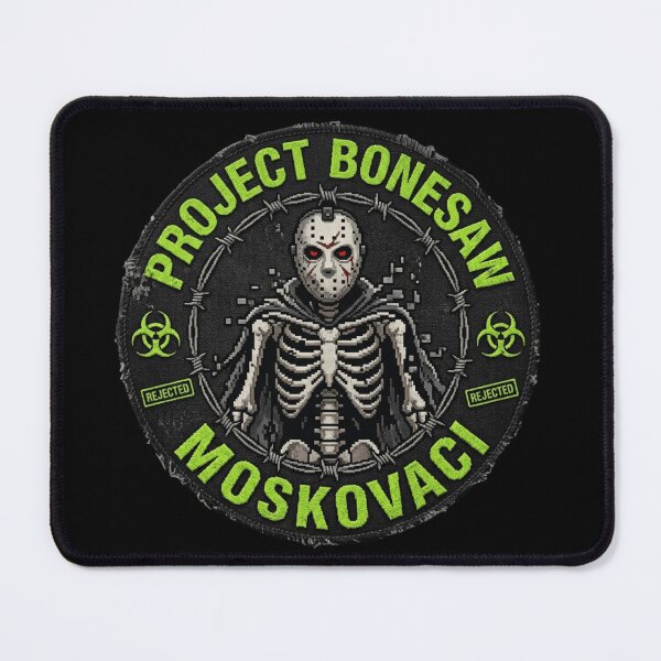 Artikelvorschau, Project Bonesaw Moskovaci Cyberpunk Pixel Skeleton Patch entworfen und verkauft von MOSKOVACI.