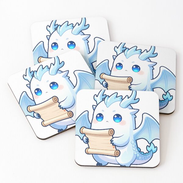 Item preview, Ghost Dragon with Spell Scroll designed and sold by IllumeInk.