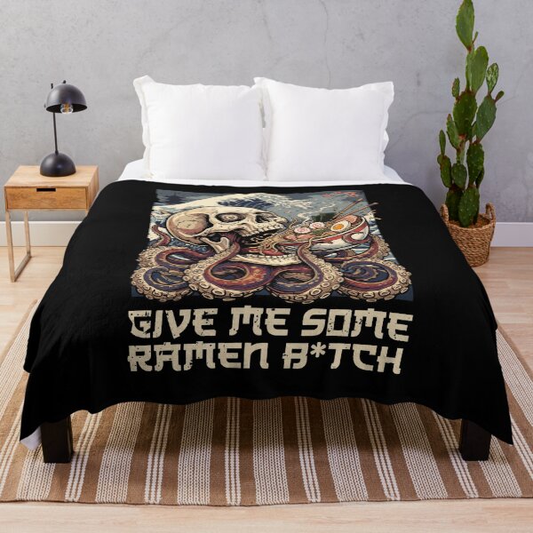 Item preview, Ramen Skull Octopus Riding Japanese Waves designed and sold by crouchingpixel.