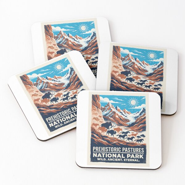 Item preview, Prehistoric National Park Vintage Travel Poster designed and sold by RBCTk.