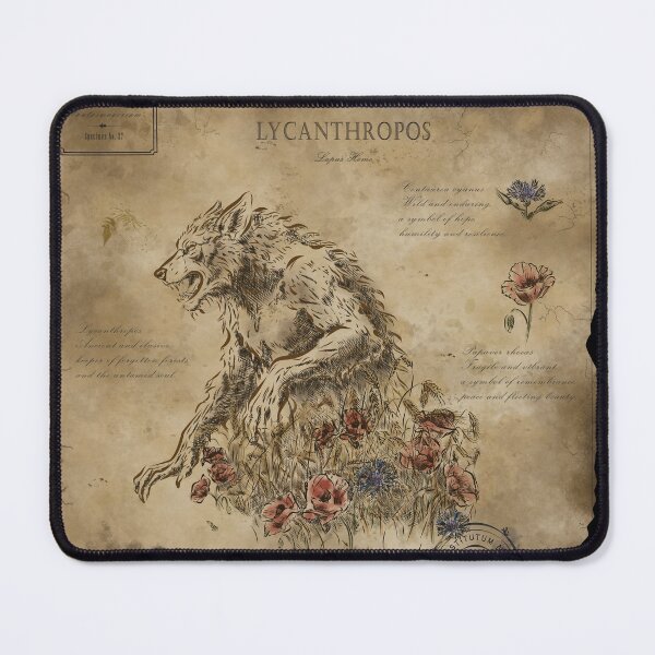 Item preview, Vintage Botanical Werewolf Illustration designed and sold by KristyUnicorn.