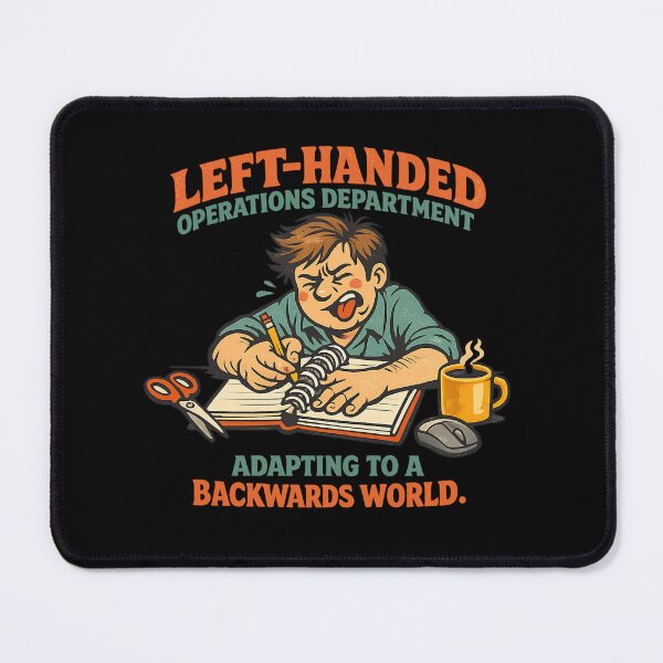 Item preview, Left-Handed Operations Department – Funny Lefty Retro Humor designed and sold by Concrete Coffee Studio.