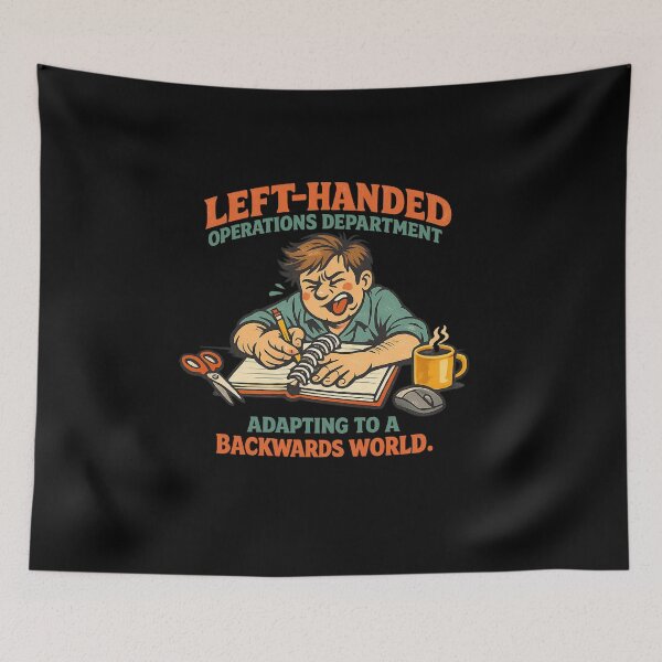 Item preview, Left-Handed Operations Department – Funny Lefty Retro Humor designed and sold by Concrete Coffee Studio.