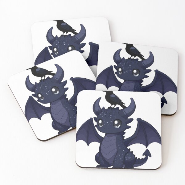 Item preview, Midnight Dragon with Raven Companion designed and sold by IllumeInk.