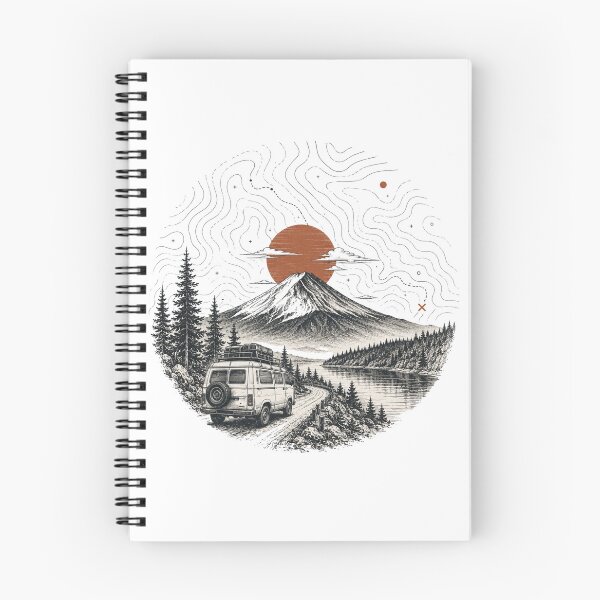 Item preview, Rustic Mountain Cabin Sunset | Vintage Nature Landscape Art designed and sold by Clean Print Goods.