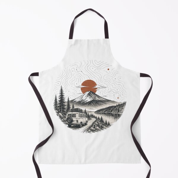 Item preview, Rustic Mountain Cabin Sunset | Vintage Nature Landscape Art designed and sold by Clean Print Goods.