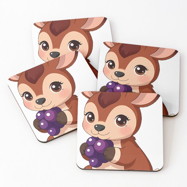 Item preview, Cute Okapi with Purple Grape designed and sold by pumsquare.
