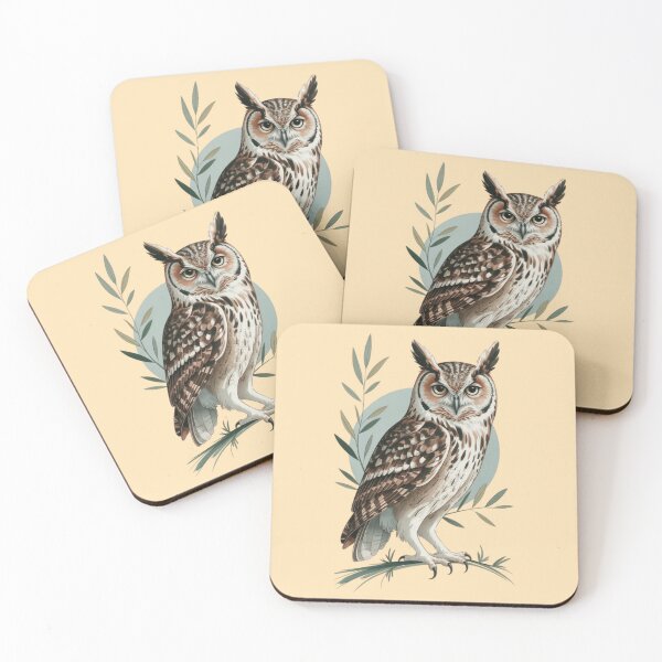 Item preview, A stunning abstract painting of an owl designed and sold by 123ks.