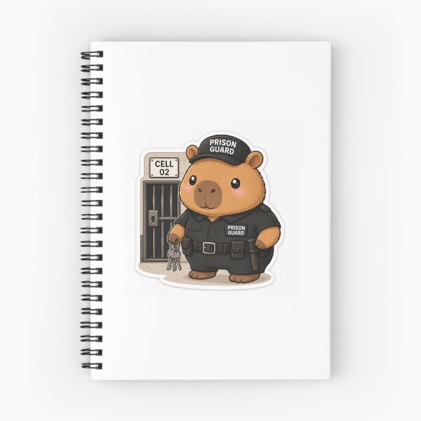 Item preview, Cute Capybara Prison Guard Sticker  designed and sold by palette fox.
