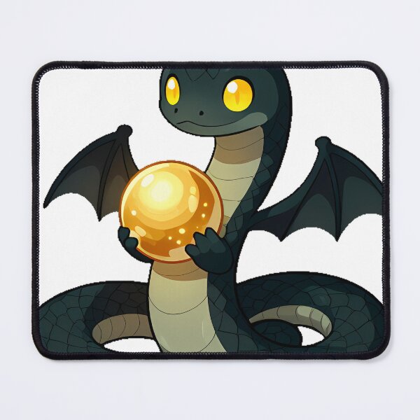 Item preview, Serpent Dragon Coiled with Golden Orb designed and sold by IllumeInk.