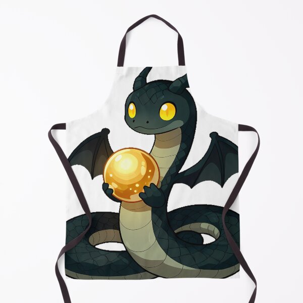 Item preview, Serpent Dragon Coiled with Golden Orb designed and sold by IllumeInk.