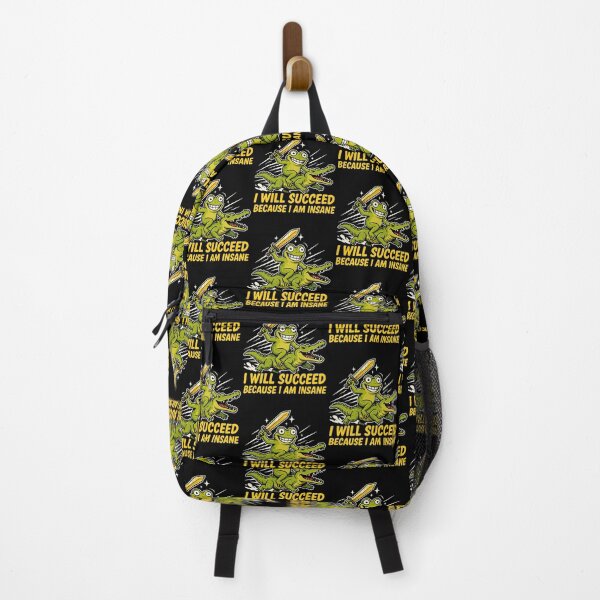 Item preview, I Will Succeed Because I Am Insane Warrior Frog designed and sold by Redgiant87x.