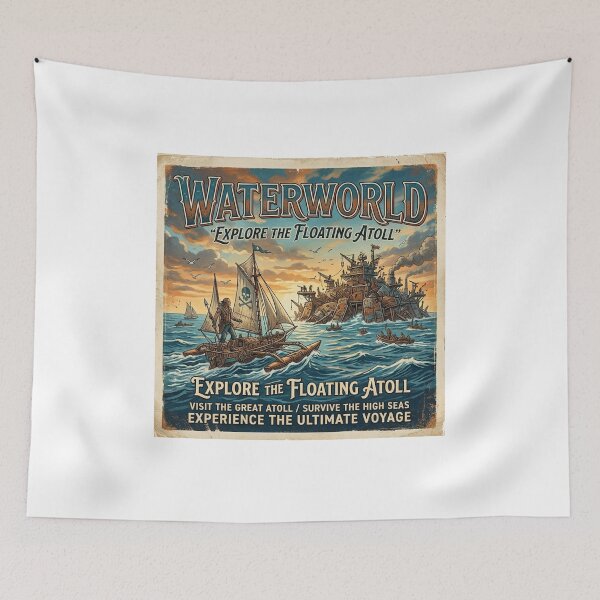 Item preview, Waterworld: Explore The Floating Atoll designed and sold by Bad-Decisions-Designs.