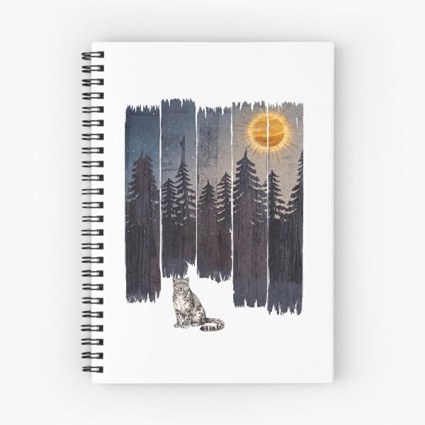 Item preview, Snow Leopard and Mystic Pine Forest Silhouette designed and sold by Shopeon Designs.
