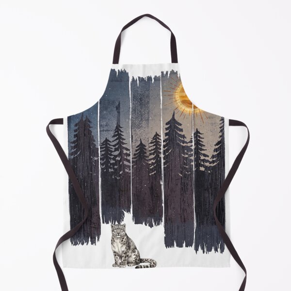 Item preview, Snow Leopard and Mystic Pine Forest Silhouette designed and sold by Shopeon Designs.