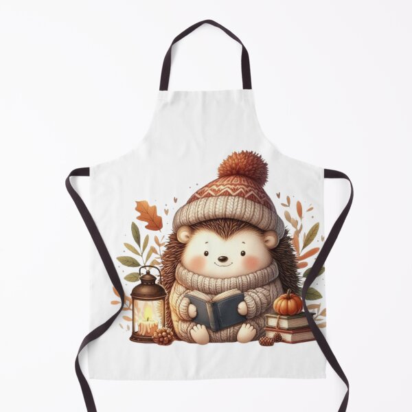 Item preview, Cozy Woodland Hedgehog Reading by Lantern | Cute Autumn Animal Illustration designed and sold by vigzhifushions.