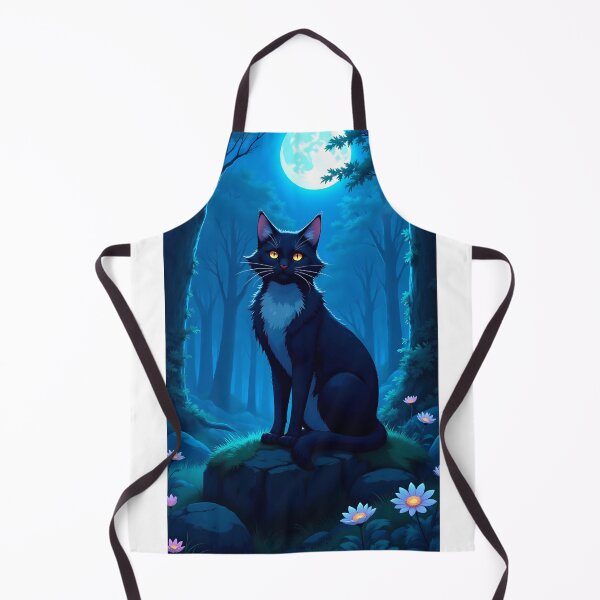 Item preview, Mystical Night Cat in Moonlight Forest designed and sold by store52.