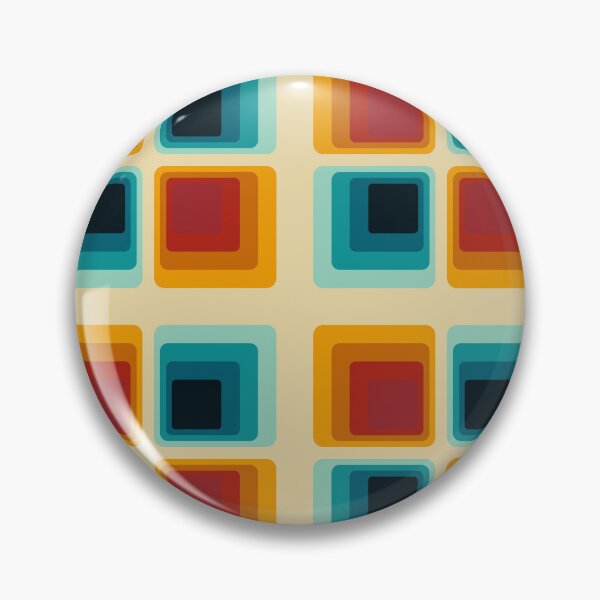 Item preview, Retro Mid-Century Square Geometric Pattern Art designed and sold by Zaya_art.
