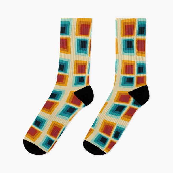 Item preview, Retro Mid-Century Square Geometric Pattern Art designed and sold by Zaya_art.