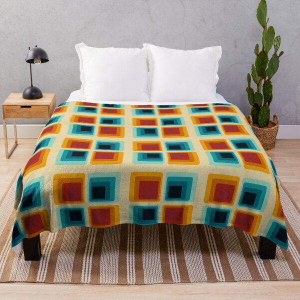 Item preview, Retro Mid-Century Square Geometric Pattern Art designed and sold by Zaya_art.
