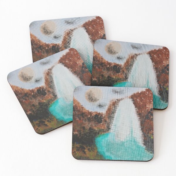 Item preview, Mountains of North America with Waterfall designed and sold by Aquamarineelle.
