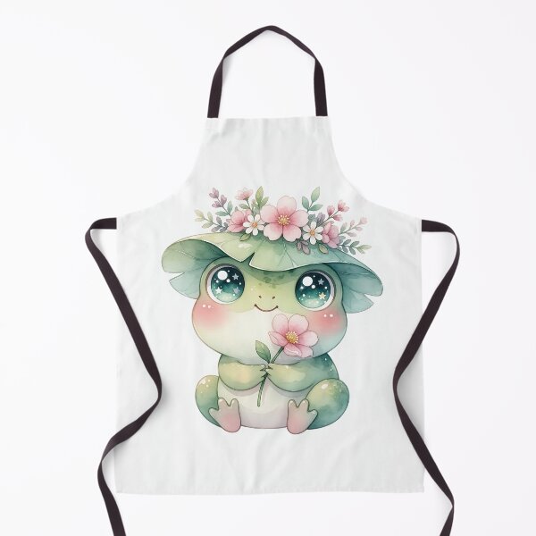 Item preview, Cute Frog with Flower Leaf Hat designed and sold by HappyOops.