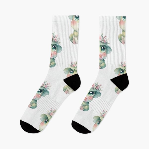 Item preview, Cute Frog with Flower Leaf Hat designed and sold by HappyOops.