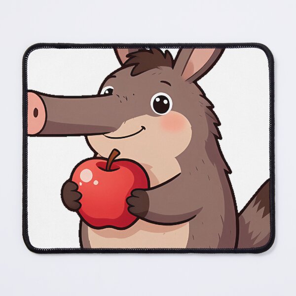 Item preview, Cute Aardvark with Red Apple designed and sold by pumsquare.