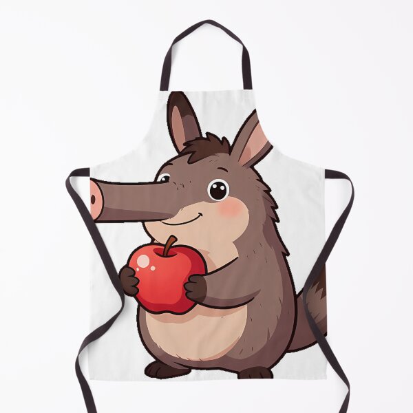 Item preview, Cute Aardvark with Red Apple designed and sold by pumsquare.