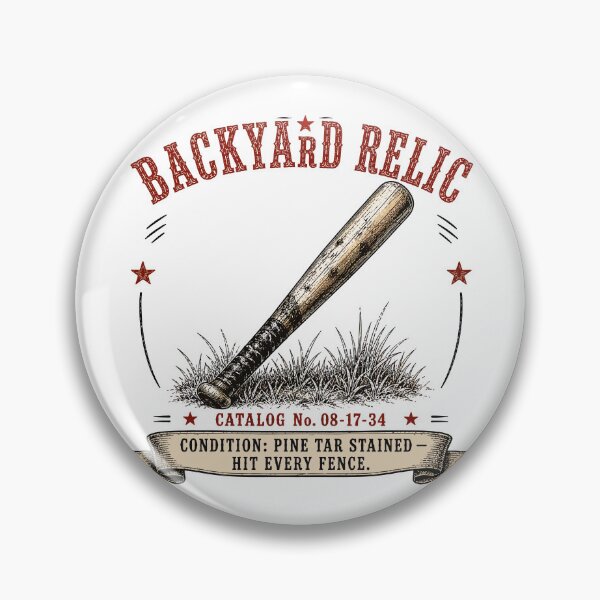 Artikelvorschau, Baseballschläger „Backyard Relic“ | Vintage-Baseballshirt mit Kiefernharzflecken entworfen und verkauft von Mikoff04-arts.