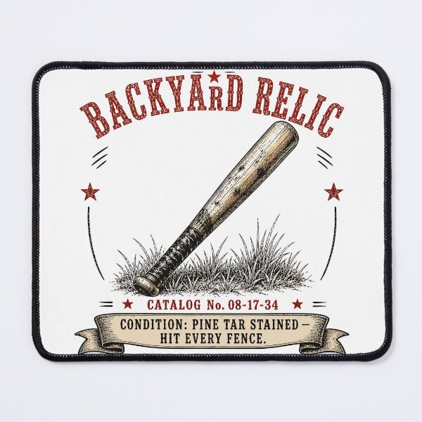 Item preview, Backyard Relic Baseball Bat | Vintage Pine Tar Stained Baseball Shirt designed and sold by Mikoff04-arts.