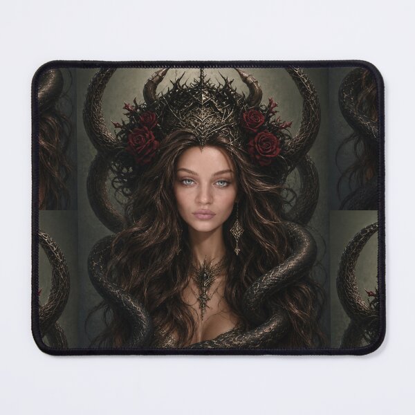 Item preview, Dark Lilith Snake Queen Gothic Fantasy Portrait designed and sold by Moxie-Cat-Universe.